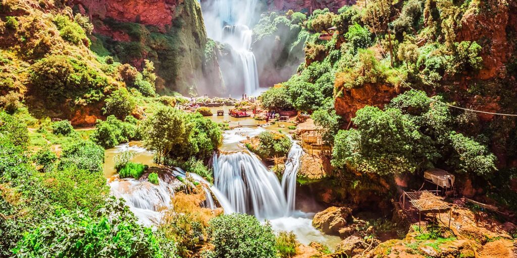 Ouzoud Waterfalls Cascading Wate